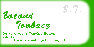 botond tombacz business card